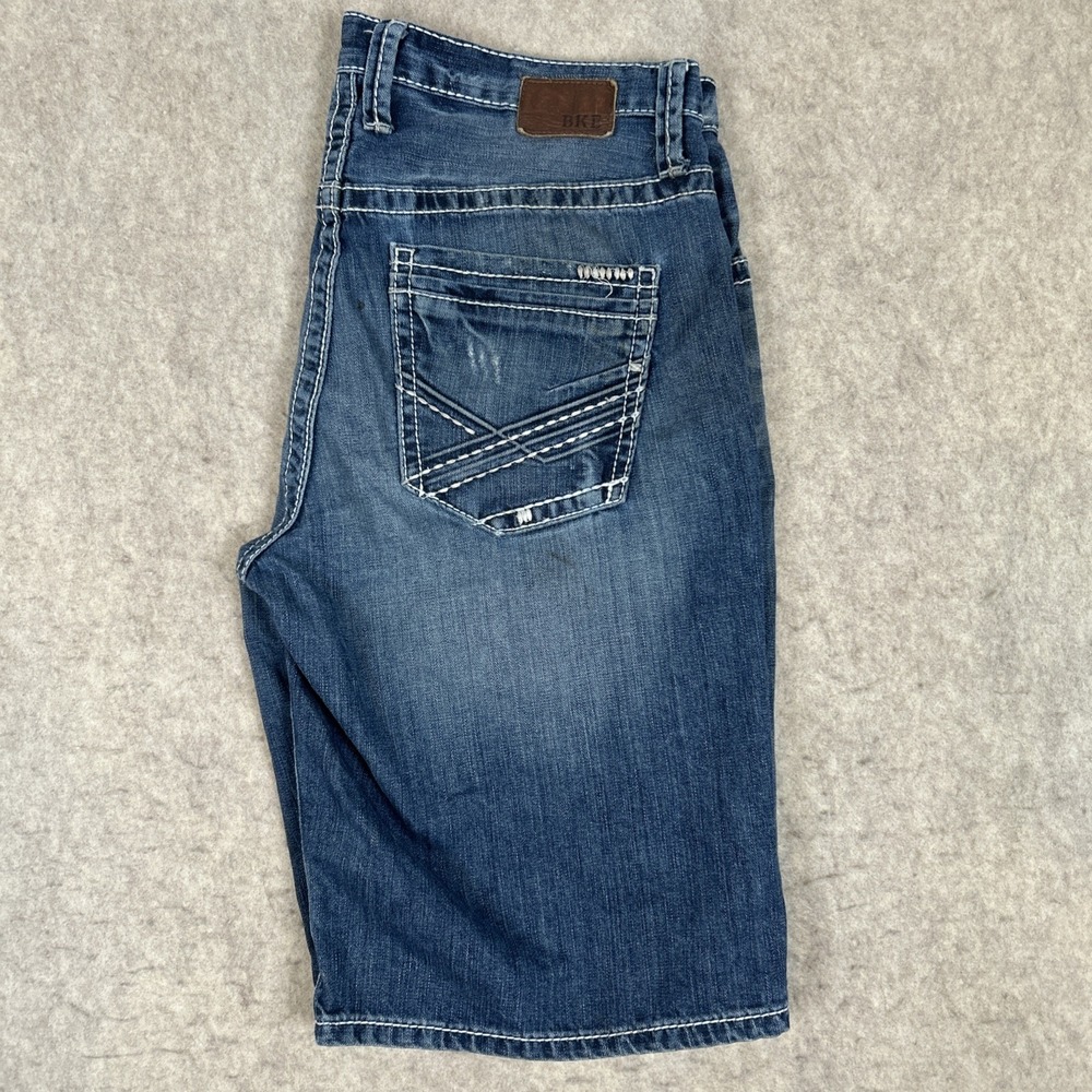 BKE Derek Denim Jean Shorts Mens 36 Blue Medium Wash Stretch Casual Summer
